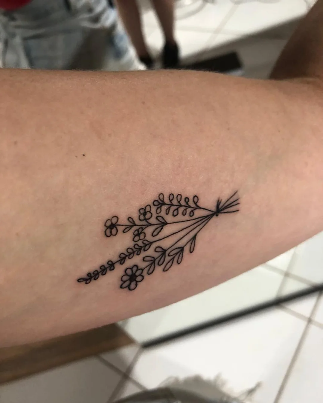 Tattoo botânico delicada 3 Tattoo botânico delicada 3